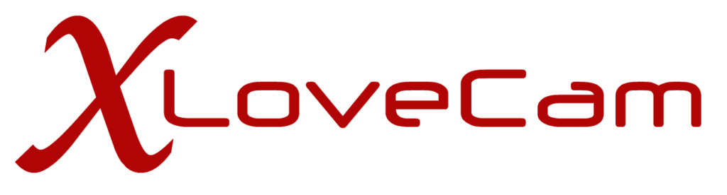 Xlovecam logo written in red on a white background