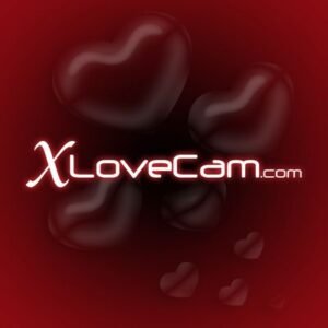 Xlovecam logo on a red background